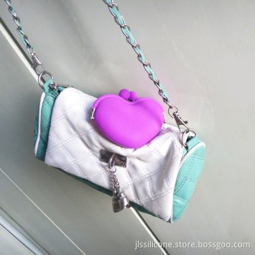 Rubber Heart Style Coin Bag In Pop Selling 